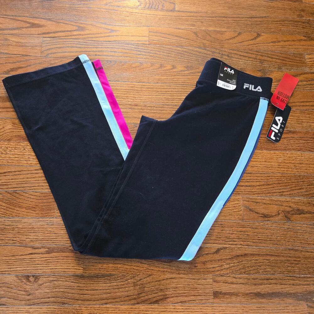 Fila Sport Women's Mid-Rise Flare Leggings Black Size Small NWT